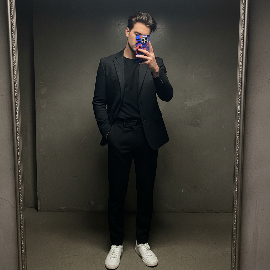 Customer wearing custom phone case